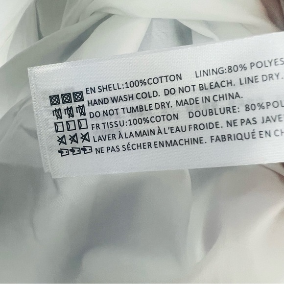 En Saison Check Print Tiered Cotton Midi Dress size M - Picture 8 of 9